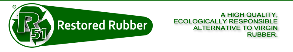 R51 Restored Rubber is a high quality, ecologically respsonsible alternative to virgin rubber outsoling products. 